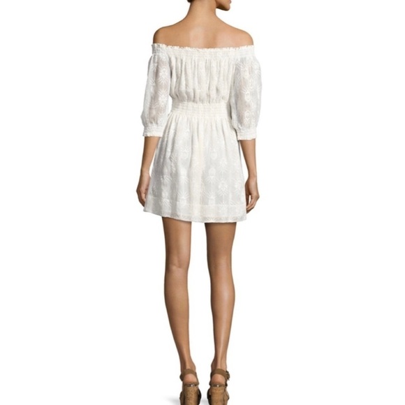 Rebecca Taylor Selina Embroidered Off Shoulder Dress - Picture 2 of 10